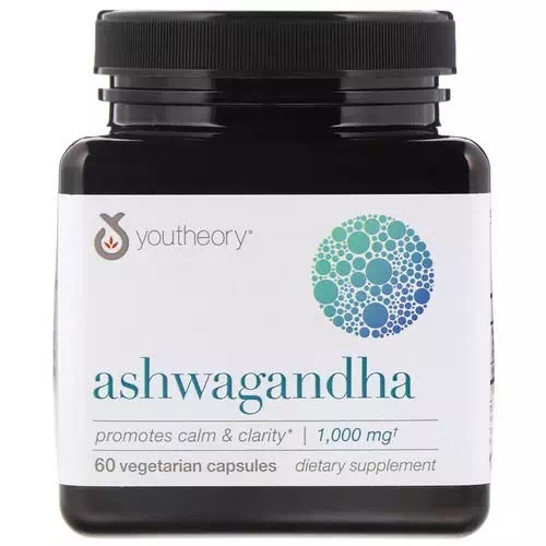 Youtheory, Ashwagandha, 1,000 mg, 60 Vegetarian Capsules Review