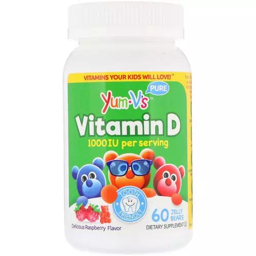 YumV's, Vitamin D, Delicious Raspberry Flavor, 1,000 IU, 60 Jelly Bears Review