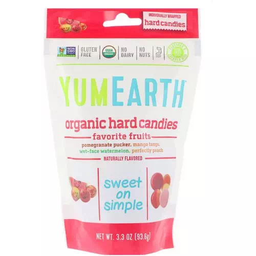 YumEarth, Organic Hard Candies, Favorite Fruits, 3.3 oz (93.6 g) Review