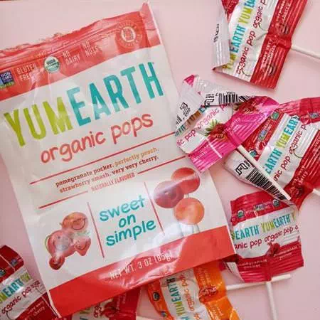 YumEarth, Organic Pops, Assorted Flavors, 14 Pops, 3 oz (85 g) Review
