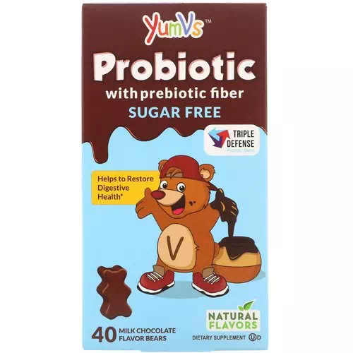 YumV's, Probiotic with Prebiotic Fiber, Milk Chocolate, Sugar-Free, 40 Bears Review