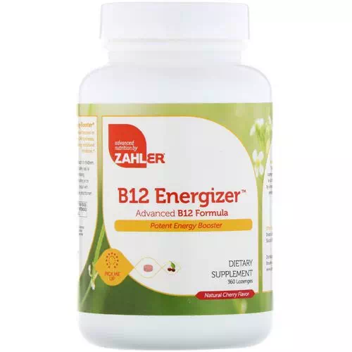 Zahler, B12 Energizer, Advanced B12 Formula, Natural Cherry Flavor, 360 Lozenges Review
