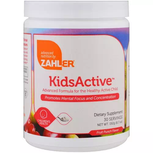 Zahler, Kids Active, Advanced Formula for the Healthy Active Child, Fruit Punch, 6.7 oz (192 g) Review