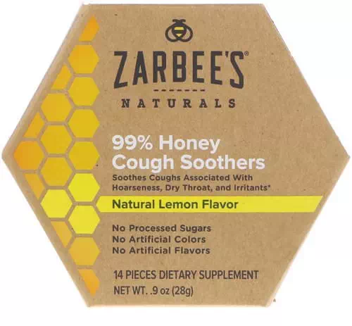 Zarbee's, 99% Honey Cough Soothers, Natural Lemon Flavor, 14 Pieces Review