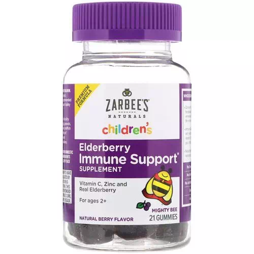 Zarbee's, Children's, Mighty Bee, Elderberry Immune Support, Natural Berry Flavor, 21 Gummies Review
