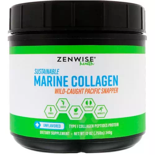 Zenwise Health, Sustainable Marine Collagen, Unflavored, 12 oz (340 g) Review