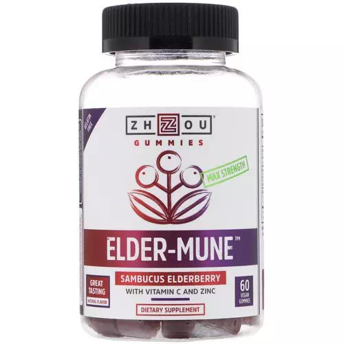 Zhou Nutrition, Max Strength Elder-Mune, Sambucus Elderberry, 60 Vegan Gummies Review