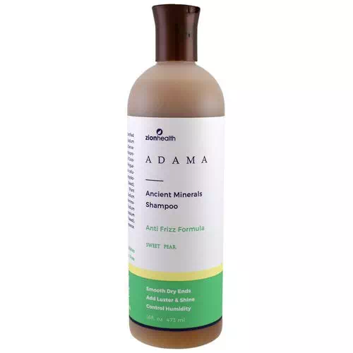 Zion Health, Adama, Ancient Minerals Shampoo, Anti Frizz Formula, Sweet Pear, 16 fl oz (473 ml) Review