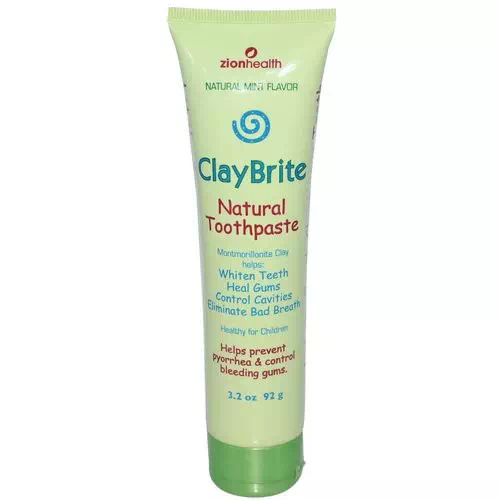 Zion Health, ClayBrite, Natural Toothpaste, Natural Mint Flavor, 3.2 oz (92 g) Review